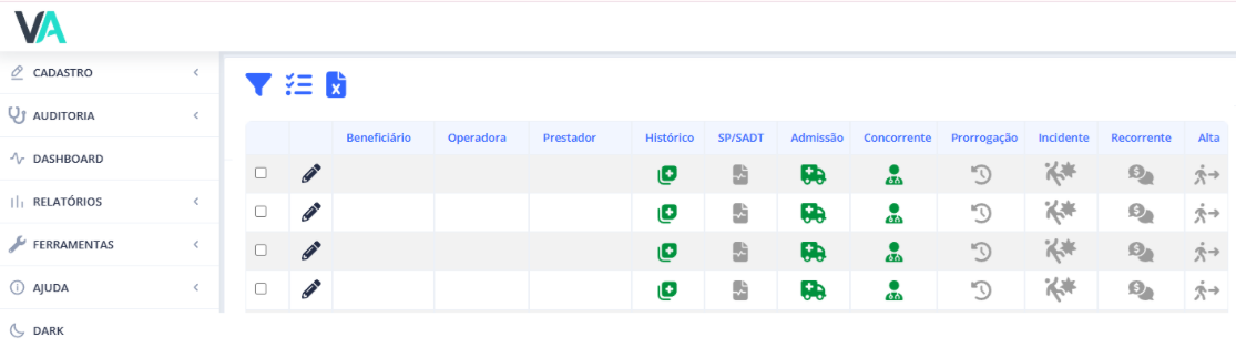 Grade de Beneficiários